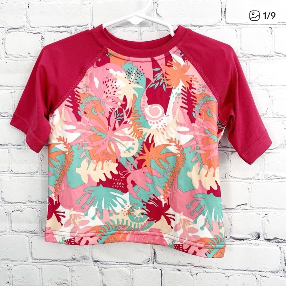 PATAGONIA Baby Capilene Silkweight T-Shirt - Wild Waratah Pattern